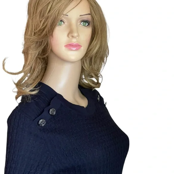 CHANEL Midnight Blue Knit Dress with Button Accents size 36(XS-S) - Picture 6 of 16